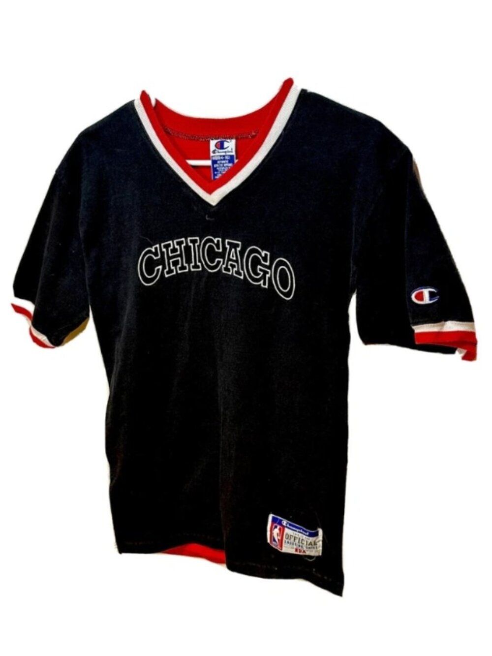 Vintage 1990s Champion Chicago Bulls NBA Official Shooting Shirt - Picture 3 of 7